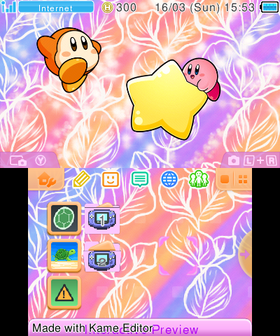 Orange Kirby and Waddledee