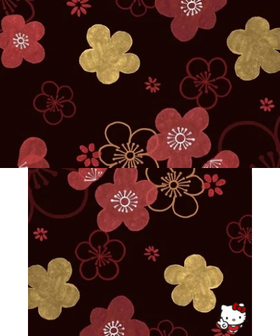 red floral hello kitty splash