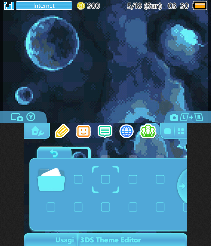 Blue Space Pixel Art