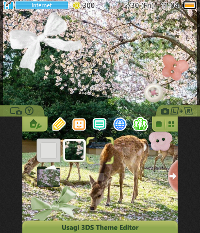 Cherry blossom deer