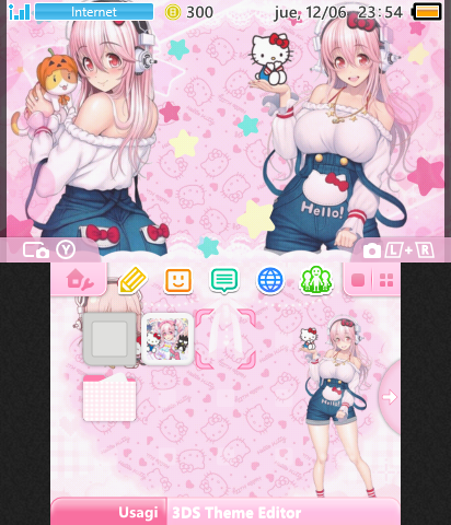 super sonico x hello kitty