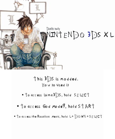 Death Note L 3DS Splash