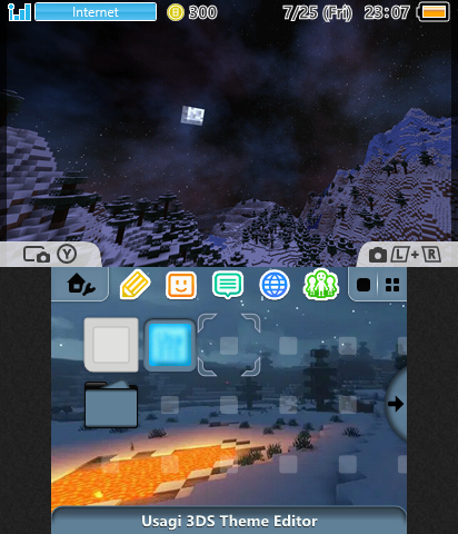 minecraft snowy biome lava pool