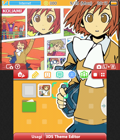 a colorful comic or manga theme.