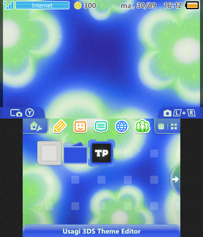 blue and green flowers