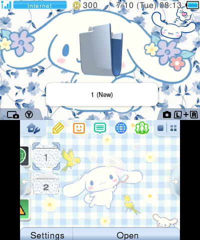 Blue Cinna with Flowers