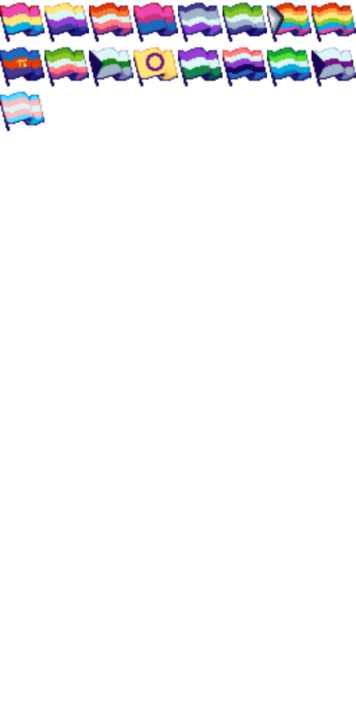 LGBT Queer Pride Flags Pixel Art