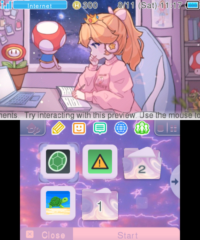Purple Princess Peach at Desk