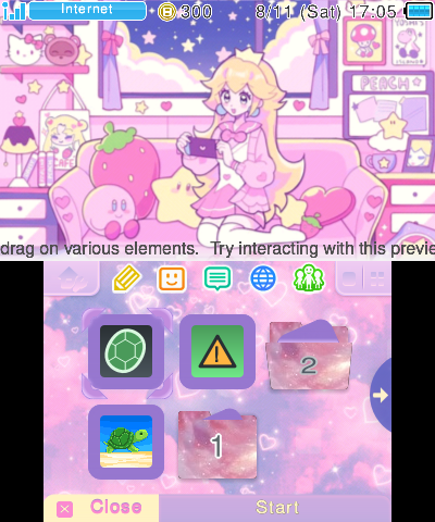 Kirby and Peach Cute