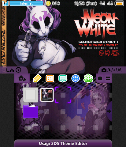 Neon White Violet Theme