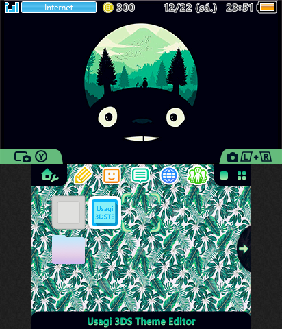 Totoro Ghibli Green Leafs