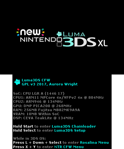 Luma3DS BIOS v2 - NEW 3DS XL