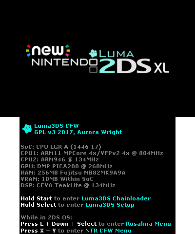 Luma3DS BIOS v2 - NEW 2DS XL