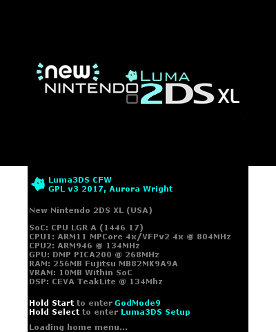 Brandon's New 2DS XL BIOS Splash