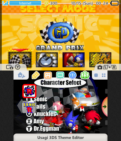 Sonic R: Game Menu