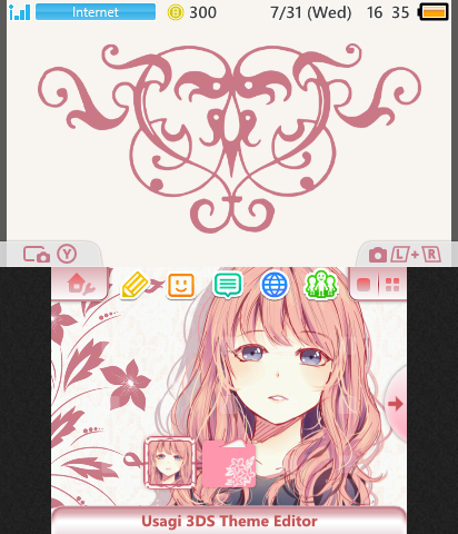 Pink Hair Anime Girl Floral