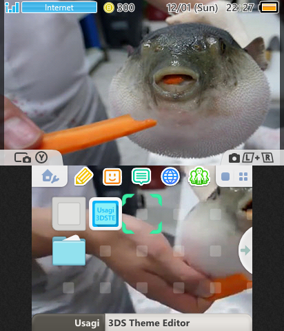 pufferfish eating carrot