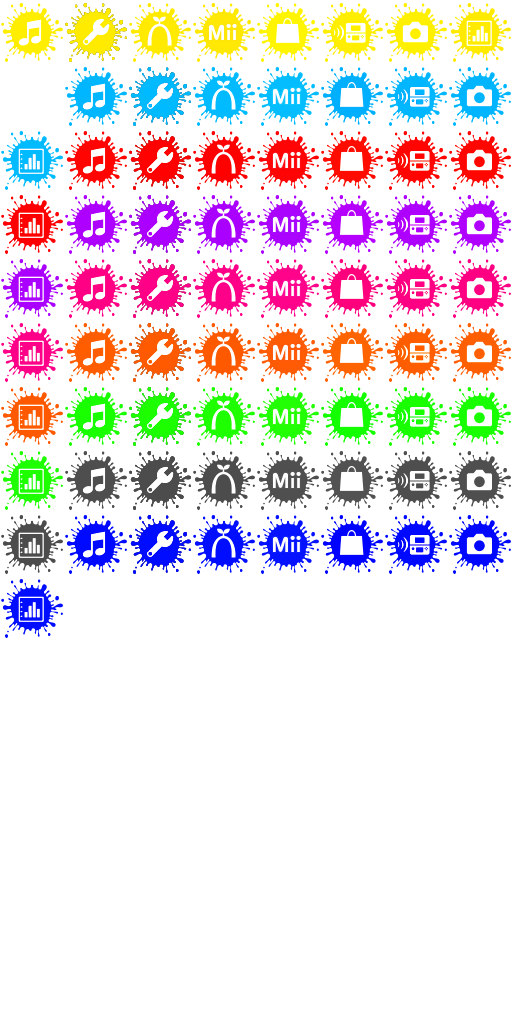 Splatoon System Badges (Colored)