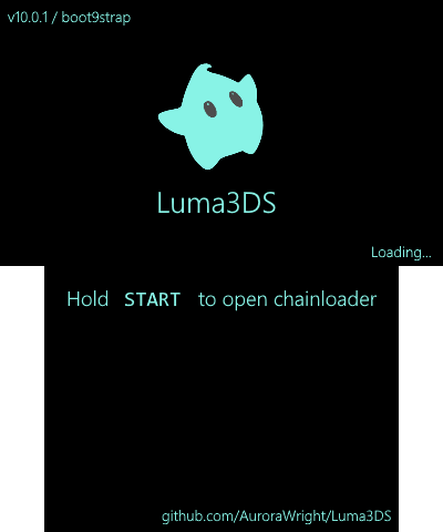 Luma-themed "Loading" splash