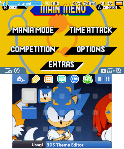Sonic Mania Main Menu