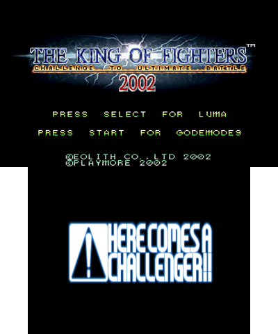 King of Fighters 2002 Splash