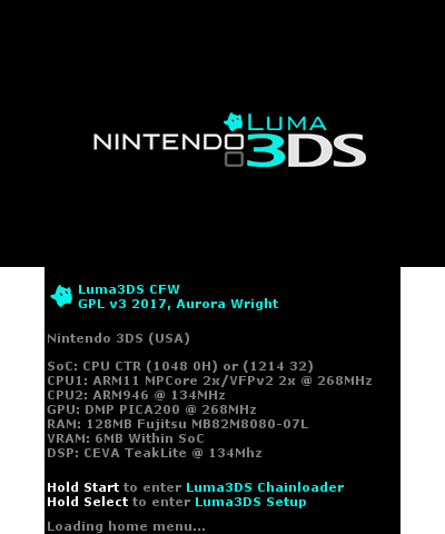 Luma3DS BIOS - Old 3DS