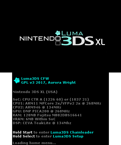 Luma3DS BIOS - Old 3DS XL