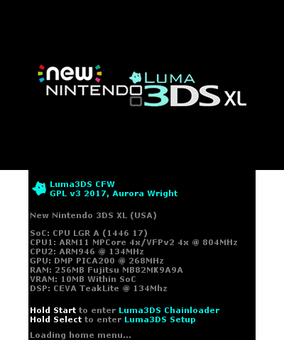 Luma3DS BIOS - NEW 3DS XL