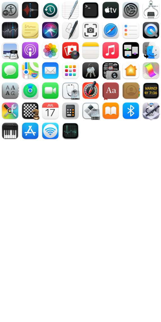 macOS Big Sur System Apps