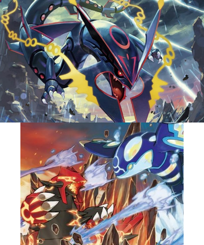 groudon, kyogre y rayquaza