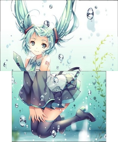 hatsune miku under water