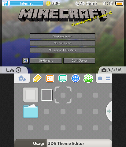 minecraft theme (it's terrible)