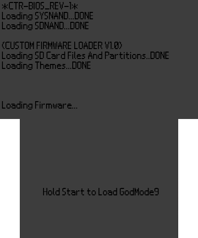 3DS Debug Style Splash Screen