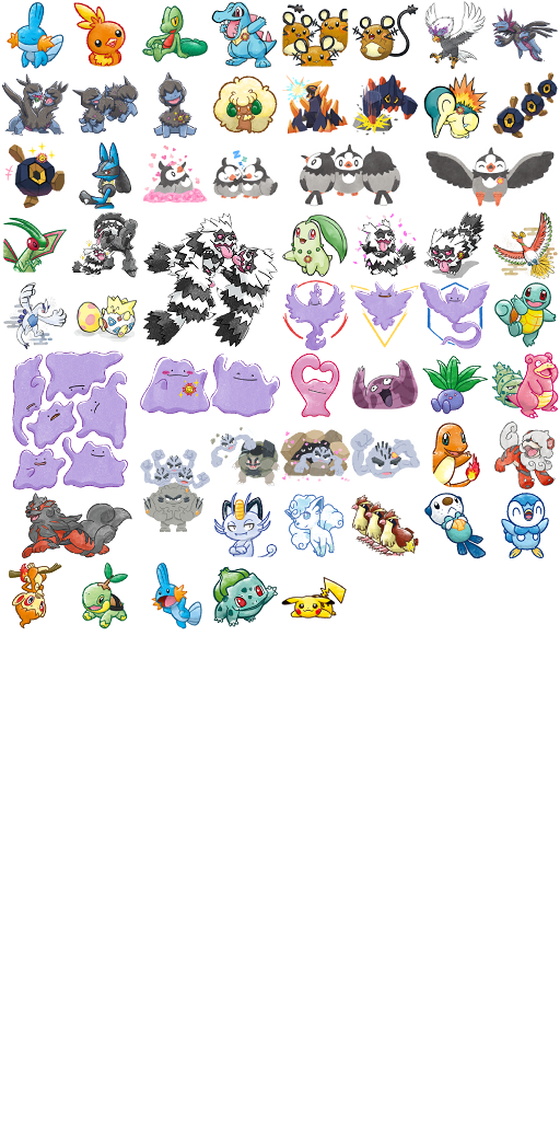 Watercolor Pokémon badges