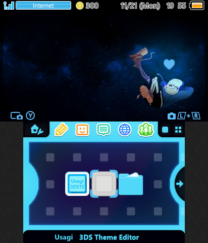 sans floating in space theme