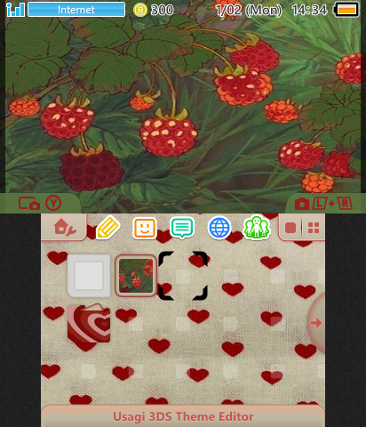 Red Raspberry with Hearts