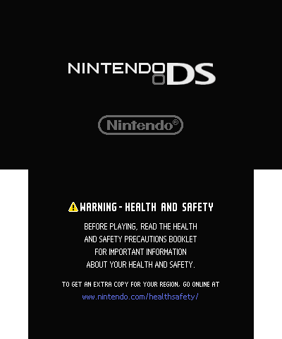 Nintendo DS splash screen - Dark