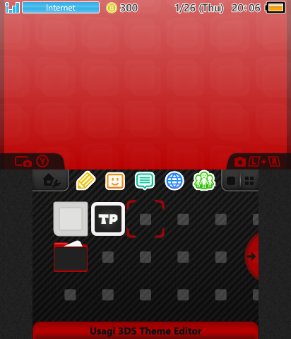 Nintendo 2DS Red and black Theme