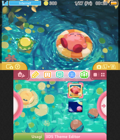 Kirby Sleeping in a Pond