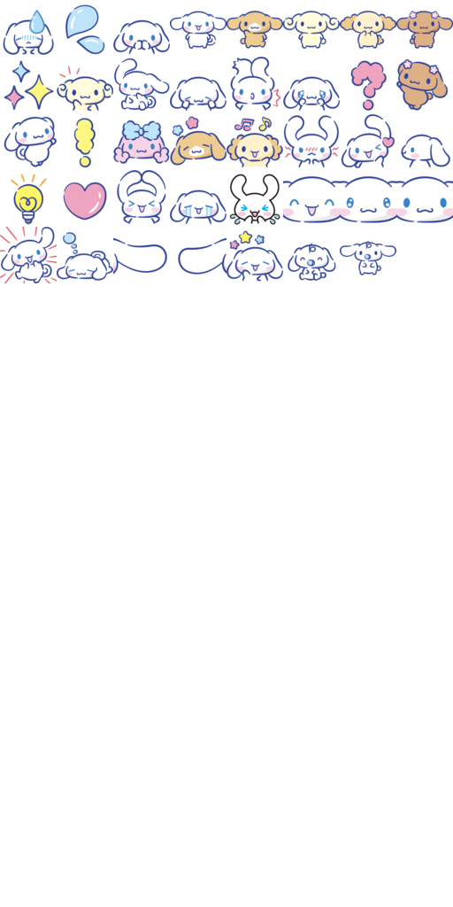 cinnamoroll line badges (sanrio)