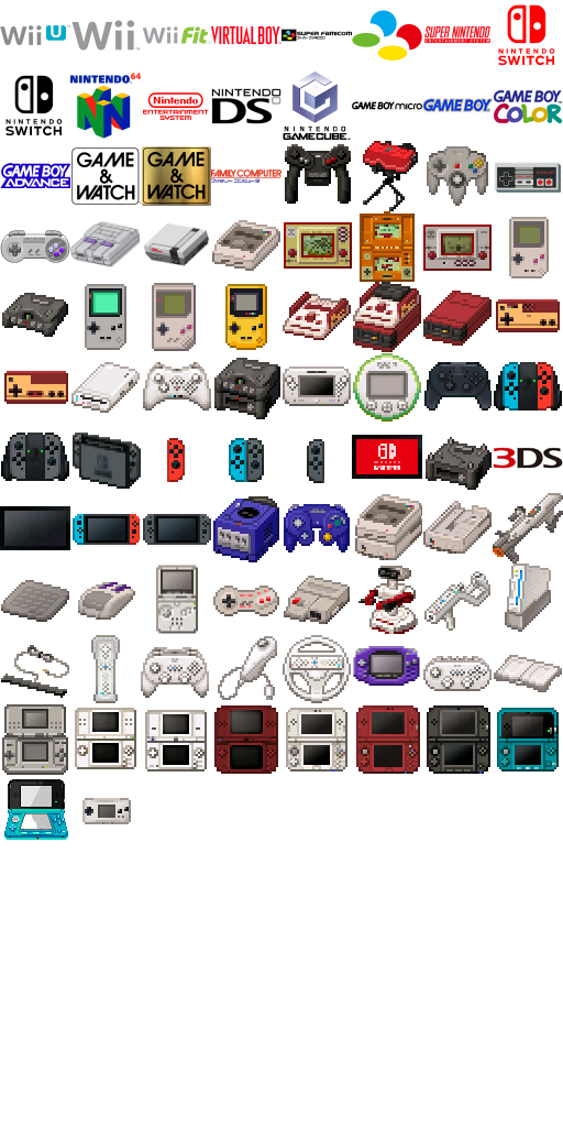 Pixel Console Icons and Logos