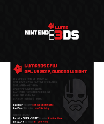 Luma3DS RED Theme V. Hatecraft
