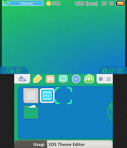 Thème simple bleu et vert