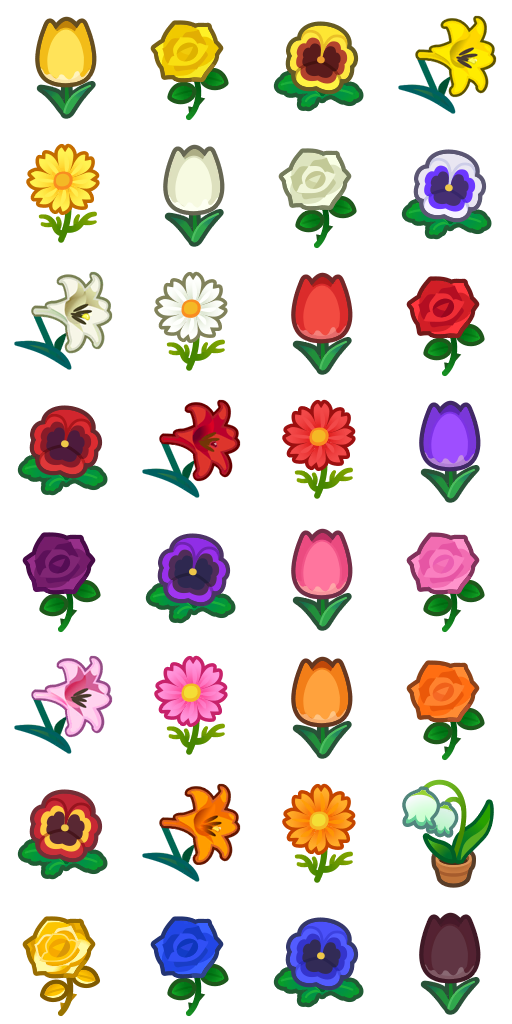 Animal Crossing Flowers