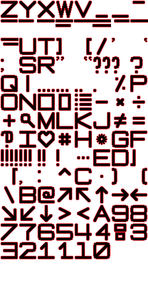 Red Pixel Symbols