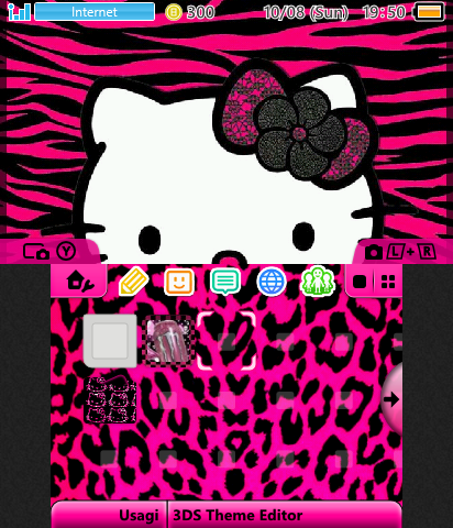 pink and black hello kitty