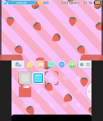 Pink and white strips Strawberry