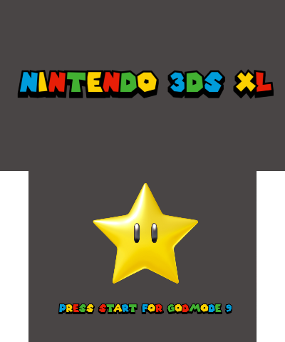 Mario Font splash 3ds XL