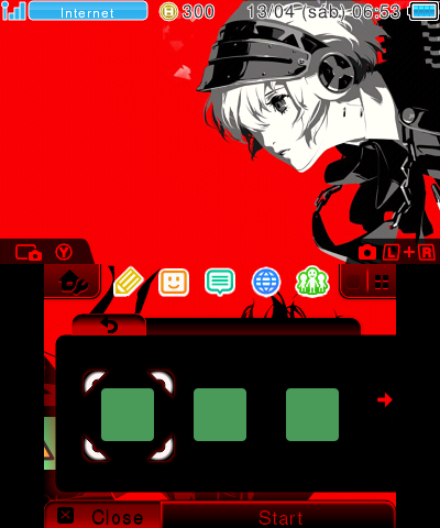 Red Aigis 3ds theme