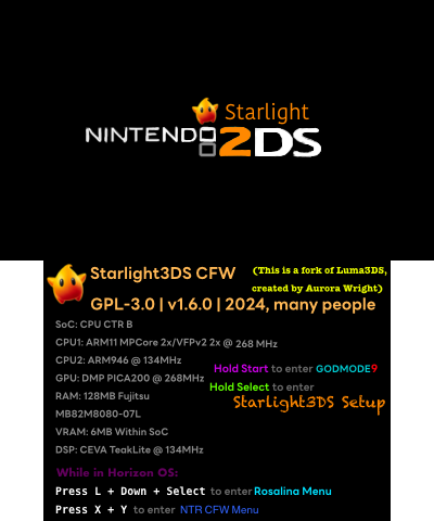 Starlight3DS (Nintendo 2DS)